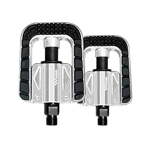 Mountain Bike Pedal : Yagosodee A Pair Mountain Road Bike Pedal Aluminum Bicycle Replacement Folding Reflective Pedals Universal Use Black