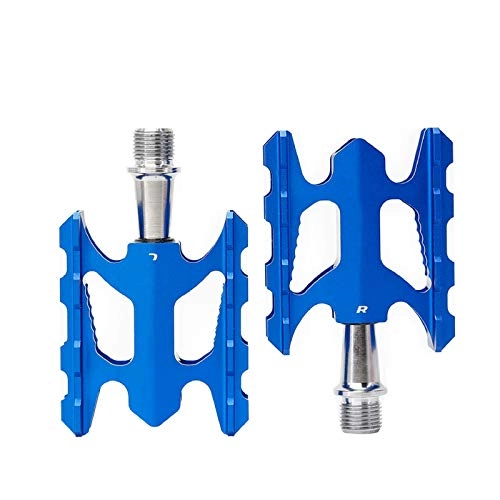 Mountain Bike Pedal : Yagosodee Bike Pedals Bicycle Platform Pedals Lightweight Aluminum Alloy Pedals Cycling Accessories for Mountain Bike Road Bike 1 Pair Blue