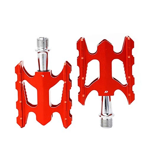 Mountain Bike Pedal : Yagosodee Bike Pedals Bicycle Platform Pedals Lightweight Aluminum Alloy Pedals Cycling Accessories for Mountain Bike Road Bike 1 Pair Red