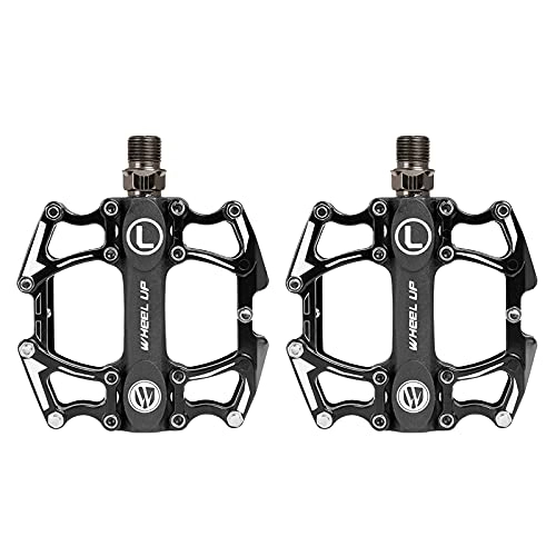 Mountain Bike Pedal : Yagosodee MTB Pedals Road Bike Pedals, Aluminum Alloy Mountain Bike Pedals 2 Bearings Lightweight Bicycle Platform Flat Pedals Non- Slip (1 Pair)