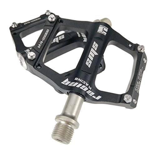 Mountain Bike Pedal : YANBINYA Bike Bicycle Pedals, Non-Slip Durable Aluminum Alloy Sealed bearing Flat Pedals Pedals, For 9 / 16" MTB BMX Mountain Road Bike Hybrid Pedals(Black)