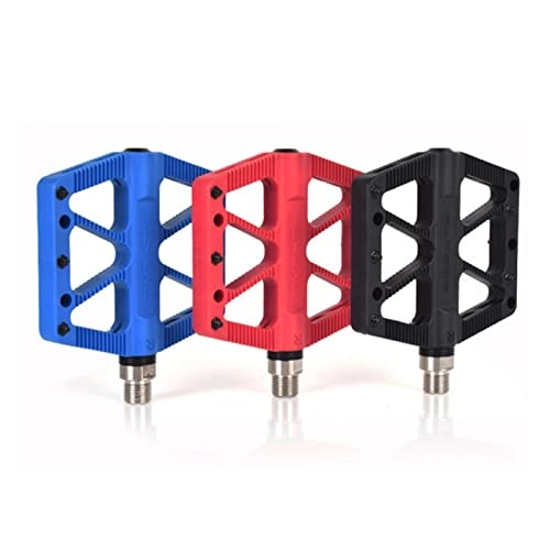 Mountain Bike Pedal : YANGLI WanLiTong Bicycle Pedals Mountain Road Bike Ultralight Seal Bearings Non-Slip Wide Platform Bicycle Parts Accessories Free Screw (Color : Black)