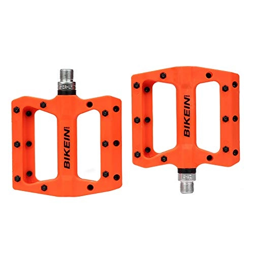 Mountain Bike Pedal : YCXYC Bike Pedals, Bike Bicycle Cycling MTB Pedals, Pedal, Nylon Fiber Bicycle MTB Pedals Mountain Pedal Bike Flat Pedals Anti-Skid Foot Sports Cycling Parts MTB Accessories, Orange