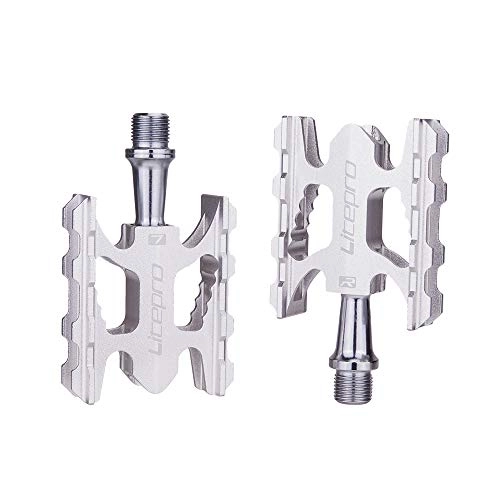 Mountain Bike Pedal : YCXYC Bike Pedals, Bike Bicycle Cycling MTB Pedals, Pedal, Small / Ultra Light Aluminum for Mountain Bike BMX Road MTB Folding Bicycle Parts, DU Bearing BMX Pedals MTB Parts, Silver