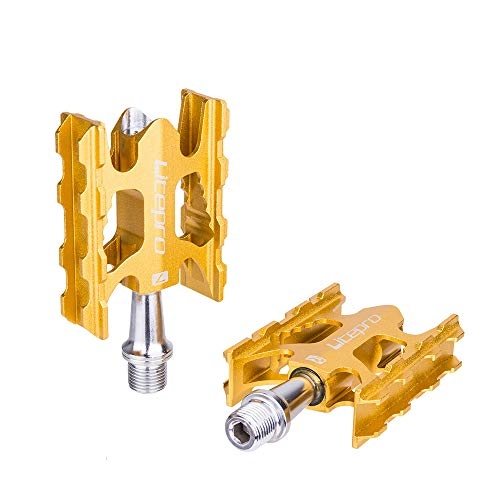 Mountain Bike Pedal : YCXYC Bike Pedals, Bike Bicycle Cycling MTB Pedals, Pedal, Small / Ultra Light Aluminum for Mountain Bike BMX Road MTB Folding Bicycle Parts, DU Bearing BMX Pedals MTB Parts, Yellow