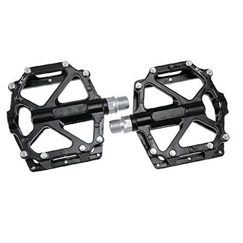 Mountain Bike Pedal : Yepyes Mountain Bike Pedals 1 Pair Road Bicycle Pedals Lightweight Aluminum Alloy Wide Platform Pedals with 8 Anti-skid Pins, for Road Mountain Bmx Mtb Bike