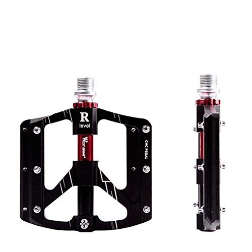 Mountain Bike Pedal : YGLONG Bike Pedals 3 Bearings Bicycle Pedals Ultralight Anti-slip Road MTB Bike Pedal Cycling Sealed Bearing Bike Pedals Bicycle Pedals (Color : 3 Bearings Black)