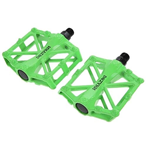 Mountain Bike Pedal : YGLONG Bike Pedals Bicycle BMX Mountain Bike Pedal 9 / 16" Thread Parts Super Strong UltraLight Platform Magnesium Outdoor Sports Cycling Bike Pedals Bicycle Pedals (Color : Green)