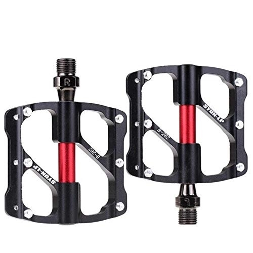 Mountain Bike Pedal : YGLONG Bike Pedals Bike Pedal 3 Bearings Anti-slip Ultralight MTB Mountain Bike Pedal Sealed Bearing Pedals Bicycle Accessories Bicycle Pedals (Color : B 262 black)