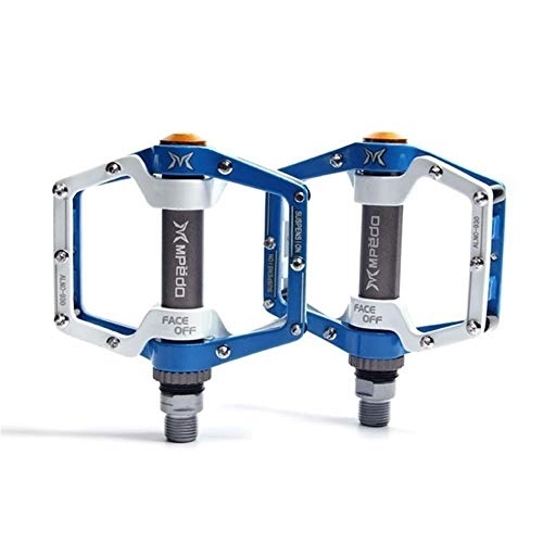 Mountain Bike Pedal : YGLONG Bike Pedals Bike Pedals MTB Sealed Bearing Bicycle Product Alloy Road Mountain Cleats Ultralight Pedal Cycle Cycling Accessories Bicycle Pedals (Color : Blue)