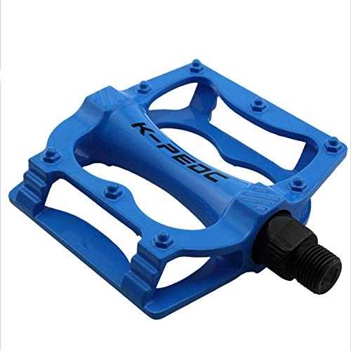 Mountain Bike Pedal : YGLONG Bike Pedals Utralight Sealed Bearing Bike Pedals CNC Aluminum Alloy Anti-skid Cycling Bicycle Pedal MTB Road Mountain Bike Parts Accessories Bicycle Pedals (Color : Blue)