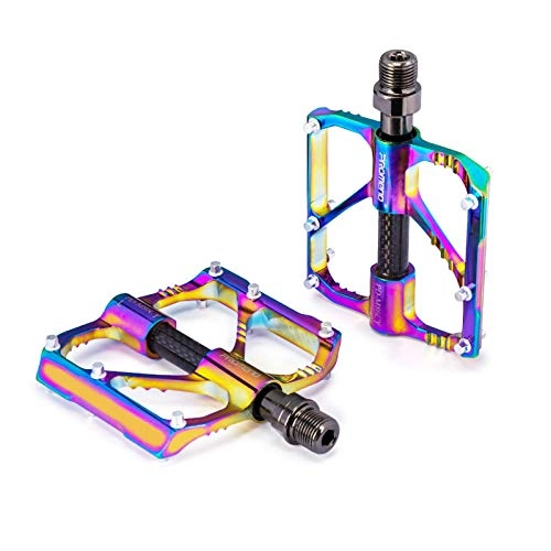 Mountain Bike Pedal : YHX Bicycle pedals, aluminum alloy electroplating color, Sambolin bearing pedals, mountain bike super-run pedals
