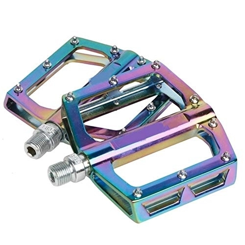 Mountain Bike Pedal : YIJIAN MTB Colorful Pedals Ultralight Bicycle Pedal Anti-Skid Road Cycling Pedals Aluminum Mountain Bike Pedals Outdoor Accessories Bicycle Pedals