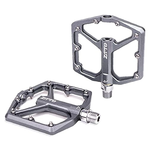 Mountain Bike Pedal : Yililay Bicycle Cycling Bike Pedals, Bicycle pedal non-slip aluminum alloy mountain bike pedal ultra light bicycle pedal titanium color