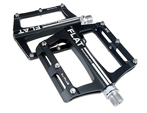 Mountain Bike Pedal : Yinitoo Bicycle Pedals Mountain Bike Road Bike Pedals MTB Pedals with Ultralight Aluminium Alloy Platform and Sealed Bearings Trekking Pedals 9 / 16 Inch 0.1Plus (Black)