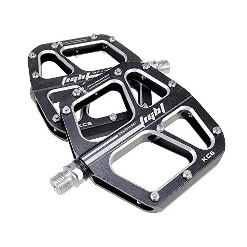 Mountain Bike Pedal : YLiansong-home Lightweight and Stable Pedal Mountain Bike Pedals 1 Pair Aluminum Alloy Antiskid Durable Bike Pedals Surface For Road MTB Bike 6 Colors (KC6) Non-slip (Color : Blue)
