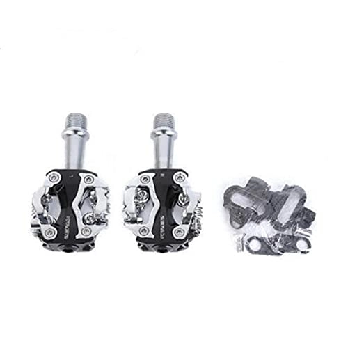 Mountain Bike Pedal : YMBHUO ZP-108S Cycling Road Bike MTB Clipless Pedals Self-locking Pedals SPD Compatible Pedals Bike Parts (Color : Black)