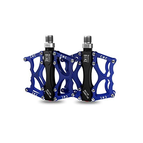 Mountain Bike Pedal : YNuo Bicycle Pedal, Mountain Bike Pedal, Super Color CNC Machining 9 / 16" Cycle Seal 2 / 3 Bearing Pedal, Bicycle accessories for a comfortable ride. (Color : Blue (2 bearings))