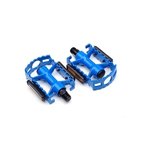 Mountain Bike Pedal : YNuo Bicycle Pedals, All-aluminum Mountain Bike Pedals, Non-slip Pedal Accessories, Durable (black / blue / red / silver) Bicycle accessories for a comfortable ride. (Color : Blue)