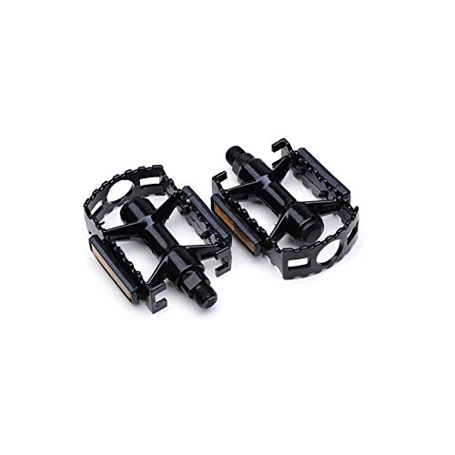 Mountain Bike Pedal : YNuo Bicycle Pedals, All-aluminum Mountain Bike Pedals, Non-slip Pedal Accessories, Durable Design (black / blue / red / silver) Bicycle accessories for a comfortable ride. (Color : Black)