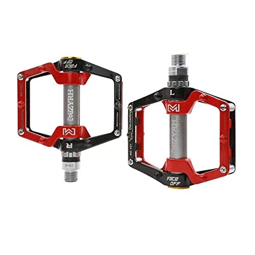 Mountain Bike Pedal : YNuo Bike Pedals - Aluminum CNC Bearing Mountain Bike Pedals - Road Bike Pedals with 10 Anti-skid Pins - Lightweight Bicycle Platform Pedals - Universal 9 / 16" Pedals Bicycle accessories for a comforta