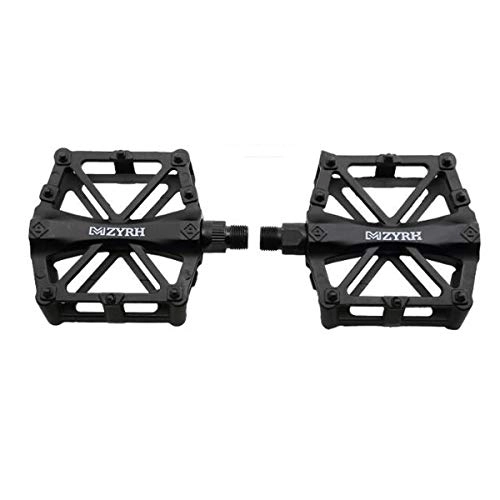 Mountain Bike Pedal : YNuo Bike Pedals, Universal Mountain Bicycle Pedals Platform Cycling Ultra Sealed Bearing Aluminum Alloy Flat Pedals 9 / 16"(1 pair of straps) Bicycle accessories for a comfortable ride.