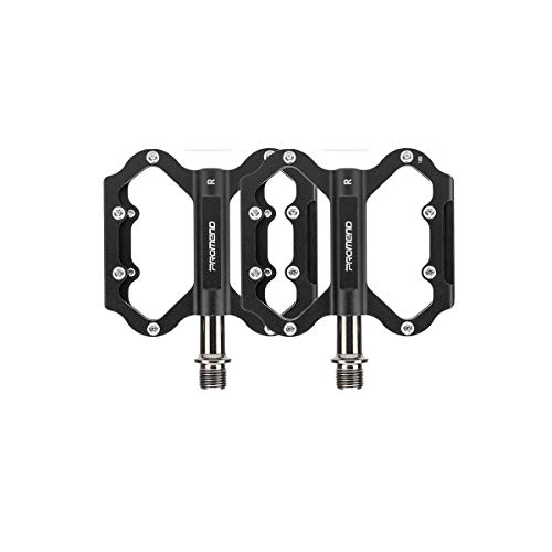 Mountain Bike Pedal : YNuo Bike Pedals, Universal Mountain Bicycle Pedals Platform Cycling Ultra Sealed Bearing Aluminum Alloy Flat Pedals 9 / 16"-3 Bearing Bicycle accessories for a comfortable ride. (Color : Black)