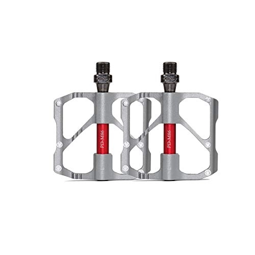 Mountain Bike Pedal : YNuo Bike Pedals, Universal Mountain Bicycle Pedals Platform Cycling Ultra Sealed Bearing Aluminum Alloy Flat Pedals 9 / 16" Bicycle accessories for a comfortable ride. (Color : Silver (mountain))