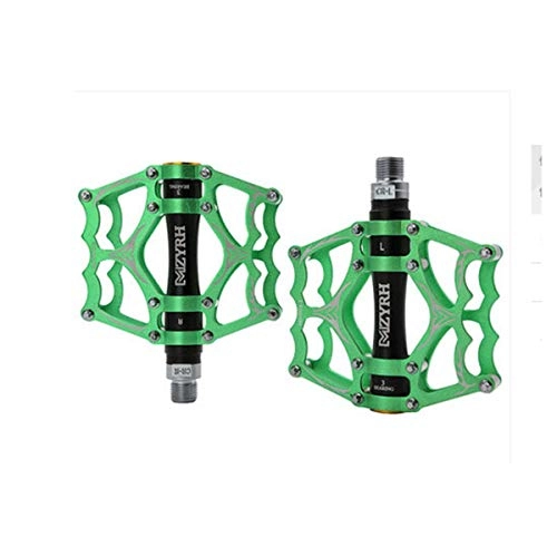 Mountain Bike Pedal : YNuo Mountain Bike Pedal, Palin Bearing Universal, Road Bicycle Accessories Non-slip Aluminum Alloy Pedal Bicycle Pedal Bicycle accessories for a comfortable ride. (Color : Green)