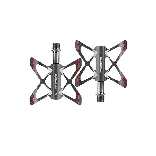 Mountain Bike Pedal : YNuo Mountain Bike Pedal, Super Color CNC Machining 9 / 16" Cycle Seal 3 Bearing Pedal, Simple Butterfly Design, Bicycle accessories for a comfortable ride. (Color : Gray)