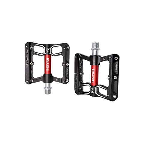 Mountain Bike Pedal : YNuo Mountain Bike Pedals 9 / 16 Cycling 3 Pcs Sealed Bearing Bicycle Pedals, Multiple Colour Bicycle accessories for a comfortable ride. (Color : Black)