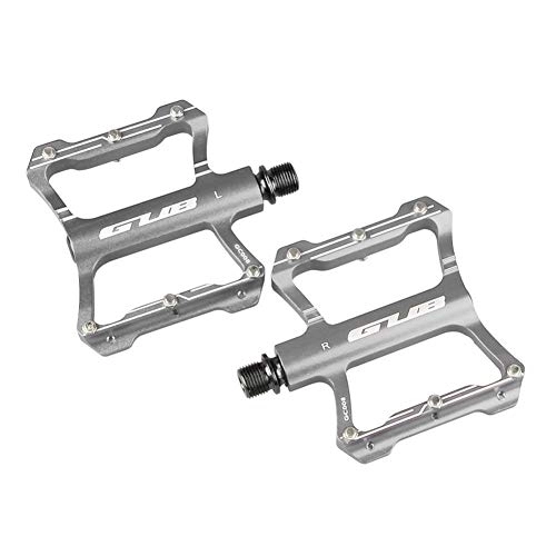 Mountain Bike Pedal : YOBAIH Mountain Bike Pedals Aluminum Alloy Mountain Bike MTB Pedals Road Cycling DU Sealed Bearing Bicycle Pedals UltraLight Bike Pedal Parts (Color : 08 Silver)