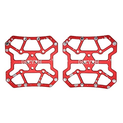 Mountain Bike Pedal : yongmutech Bicycle pedals 1 Pair Aluminum Alloy Bicycle Clipless Pedal Platform Adapters for Bike Pedals MTB Mountain Road Bike Accessories Bicycle pedal (Size : Red)