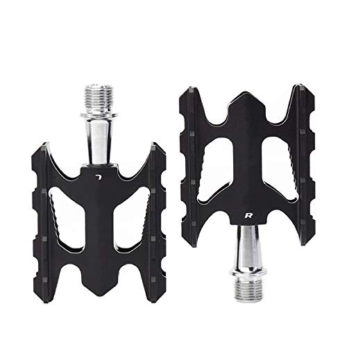 Mountain Bike Pedal : YOPOTIKA Bicycle Pedal Aluminium Anti-skid Lightweight Alloy Pedals Cycling Accessories for Mountain Bike Road Bike (Black)