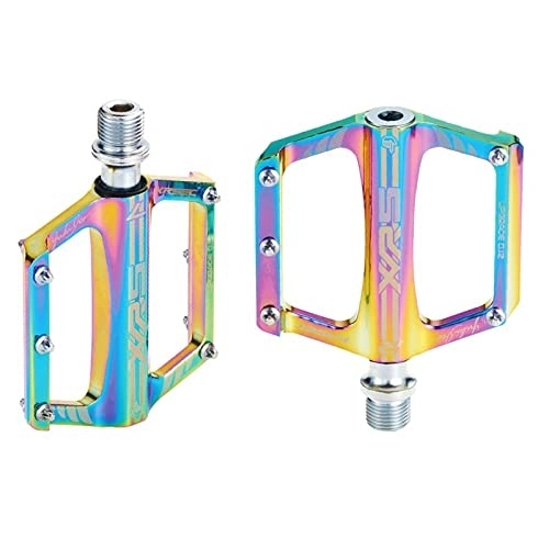 Mountain Bike Pedal : YouLpoet Bike Pedals Mountain Bike Pedals Lightweight Aluminum Alloy Bicycle Platform Pedals for BMX MTB, colorful