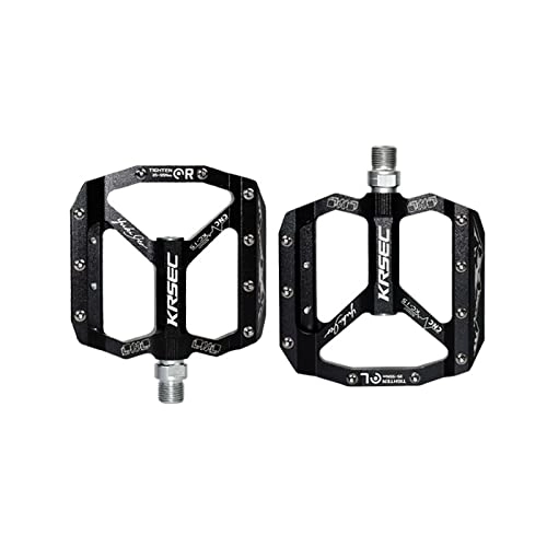 Mountain Bike Pedal : YouLpoet Bike Pedals Ultralight Mountain Bike Pedals Aluminum Bicycle Pedals MTB BMX Bicycle Cycling Wide Platform Pedals, black