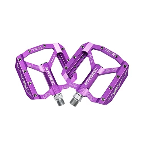 Mountain Bike Pedal : YouLpoet Bike Pedals Ultralight Mountain Bike Pedals Aluminum Bicycle Pedals MTB BMX Bicycle Cycling Wide Platform Pedals, purple
