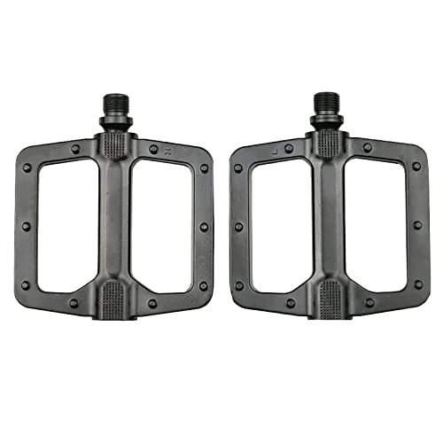 Mountain Bike Pedal : yqqcc1741q 1 Pair Anti-slip MTB Mountain Bike Flat Pedal Aluminum Alloy Bicycle Bearing Hollowed Pedals Ultralight Cycling Pedals