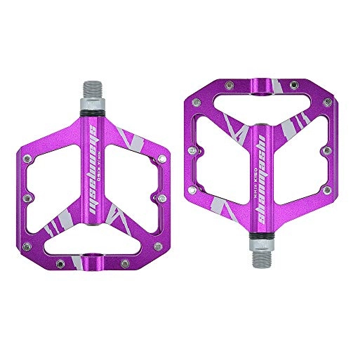 Mountain Bike Pedal : YSHUAI Bicycle Pedals Non-Slip Aluminum Alloy, Bicycle Pedals, Ultralight Good Grip, Axis Diameter 9 / 16 Bicycles Pedals, Mountain Bike Road Bike Pedals, Purple