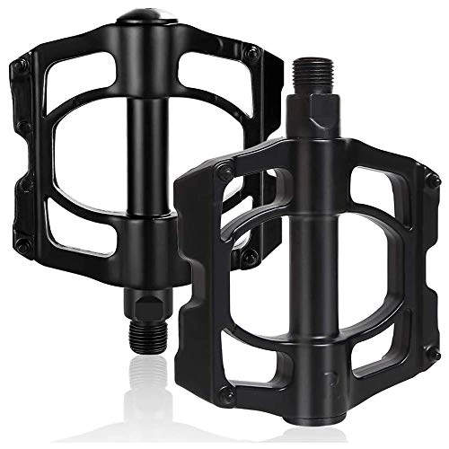 Mountain Bike Pedal : YSHUAI MTB Pedals with Aluminum Alloy, Platform Non-Slip Bicycle Pedals, Mountain Bike Road Bike Bicycle Pedals, Trekking Pedals, with 9 / 16 Inch Axle Diameter