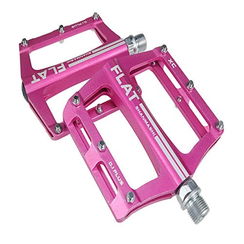 Mountain Bike Pedal : YSHUAI Robust Bicycle Pedals Mountain Bike, Aluminum Platform Pedals, Excellent Grip Bike Pedals, Comfort Ultralight Bicycle Pedals, 9 / 16 Bicycles Pedals MTB And BMX, Pink