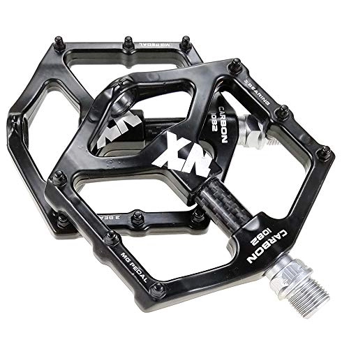 Mountain Bike Pedal : YSHUAI Ultralight Bicycle Pedals Metal, Pedals Made of Magnesium Alloy, 3 Sealed Carbon Fiber Bearings for Mountain Bikes, Racing Bikes, City Bikes Compatible