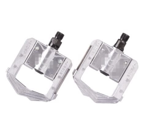 Mountain Bike Pedal : YUAILI store Fit For F265 F178 Folding Bicycle Pedals MTB Mountain Bike Padel Bearing AluminumAlloy / PP Road Bike Folded Pedal Bicycle Parts (Color : F265 silver)
