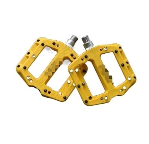 Mountain Bike Pedal : YUAILI store Fit For Flat Bike Pedals MTB Road 3 Sealed Bearings Bicycle Pedals Mountain Pedals Wide Platform Bicicleta Accessories (Color : Yellow)