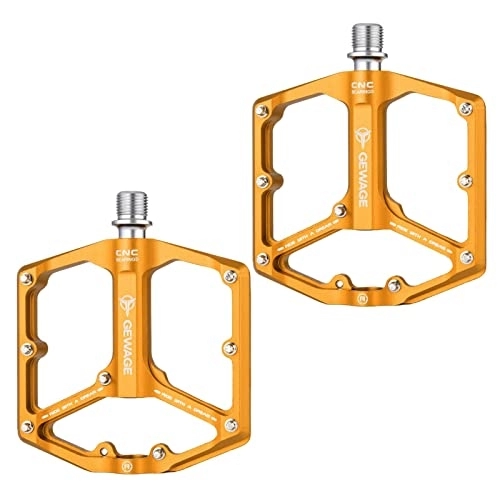 Mountain Bike Pedal : YUNN Bicycle Platform Pedals, Double-Sided Screw Design Bicycle Flat Pedals, Sealed Bearing Design Mountain Bike Pedal