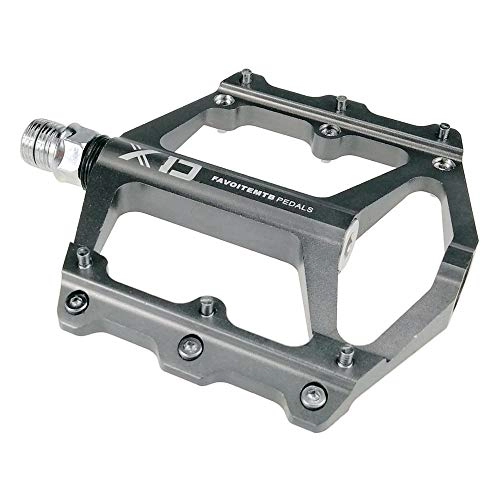 Mountain Bike Pedal : Yuqianqian Mountain Bike Pedals 1 Pair Aluminum Alloy Antiskid Durable Bike Pedals Surface For Road BMX MTB Bike 5 Colors (SMS-XD) (Color : Gray)