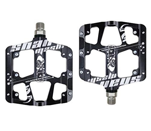 Mountain Bike Pedal : Yuzhijie Mountain bike bearing pedal pedal bicycle wide and comfortable pedal, Black