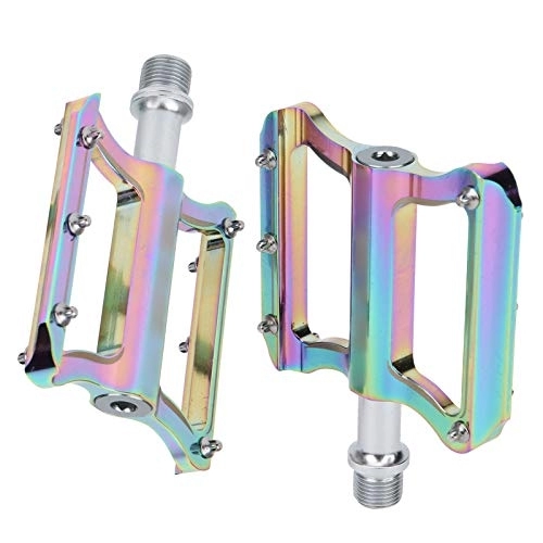 Mountain Bike Pedal : YYQTGG Lightweight Bike Pedals Non‑slip Flat Pedals Pedal Set Colorful for Mountain Bike