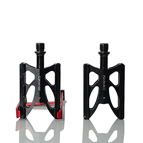 Mountain Bike Pedal : YZGSBBX Folding bicycle pedal aluminum alloy DU+ bearing mountain bike pedal Pedals (Color : M72)