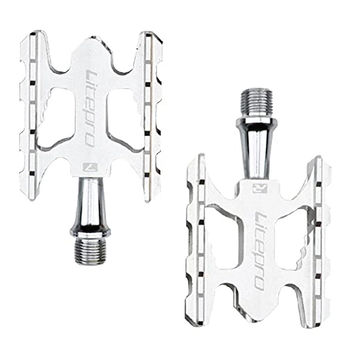 Mountain Bike Pedal : YZGSBBX Mountain Bike Pedal Light Bicycle Aluminum Alloy DU Bearing Pedal Pedals (Color : 1)